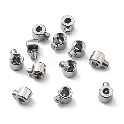 304 Stainless Steel Crimp Beads X-STAS-L216-51P-1