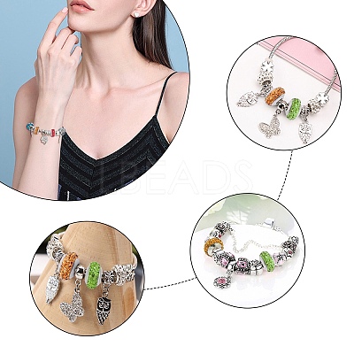 Rondelle 304 Stainless Steel Polymer Clay Rhinestone European Beads GPDL-UN0001-01-1
