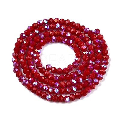 Electroplate Opaque Solid Color Glass Beads Strands LS-EGLA-A044-P2mm-L02-1