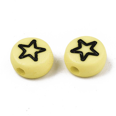 Opaque Acrylic Beads MACR-N008-33F-1