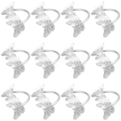 Butterfly Iron Napkin Rings AJEW-WH20070-109S-1