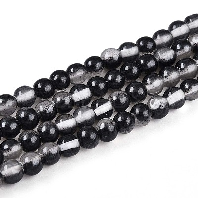 Baking Paint Transparent Glass Beads Strands DGLA-N011-4mm-10-1
