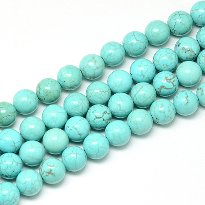 Synthetic Turquoise Beads Strands X-G-R003-04-1
