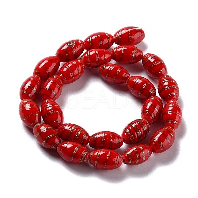 Handmade Gold Sand Lampwork Beads LAMP-F020-35G-1