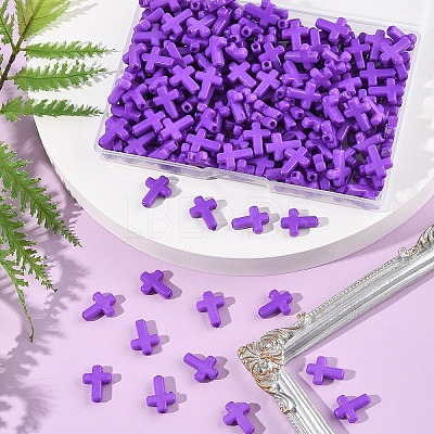 200Pcs Opaque Acrylic Beads SACR-FS0001-39D-1