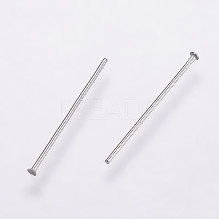 304 Stainless Steel Flat Head Pins X-STAS-K146-044-20mm-1