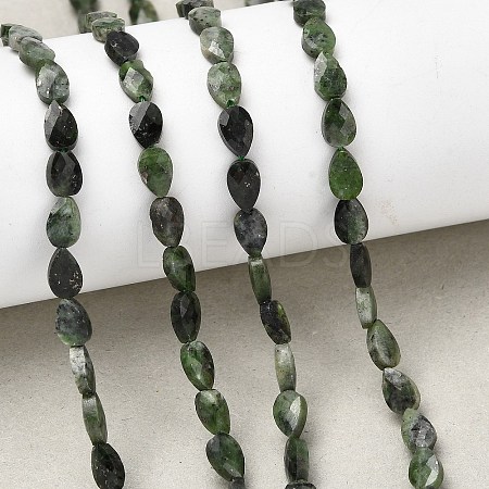 Natural Green Diopside Beads Strands G-B159-A17-1