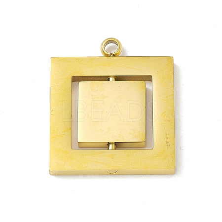 304 Stainless Steel Turnable Pendants STAS-G297-11G-1