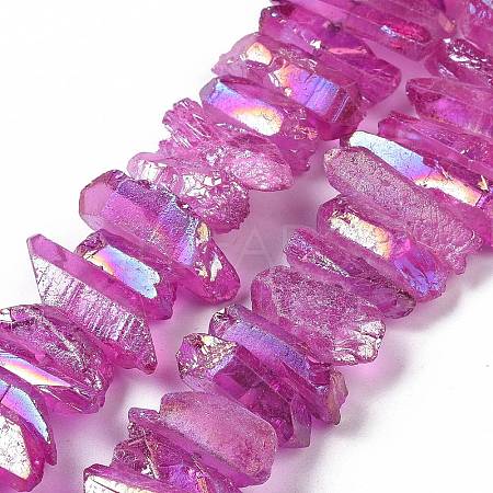 Natural Quartz Crystal Points Beads Strands G-K181-B24-1