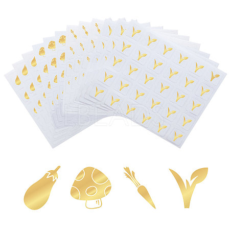 80 Sheets 4 Patterns PVC Waterproof Self-Adhesive Sticker Sets STIC-OC0001-10D-1