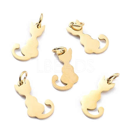 201 Stainless Steel Pet Charms STAS-D176-01G-1