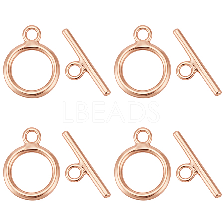 925 Sterling Silver Toggle Clasps STER-BC0004-38RG-1