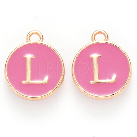 Golden Plated Alloy Enamel Charms X-ENAM-S118-08L-1