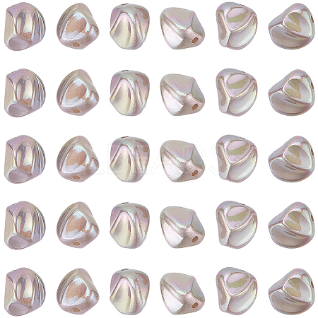 30Pcs Spray Painted ABS Plastic Beads KY-SC0002-10A-1