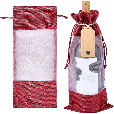 Jute Cloth Wine Bottle Storage Pouches ABAG-WH20018-15A-1