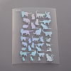 Waterproof Transparent Plastic Stickers X-DIY-E015-27L-1