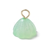 Acrylic Lotus Pendants PALLOY-JF02712-03-3