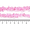 Spray Painted Transparent Glass Beads Strands X-GLAA-P060-01A-09-4