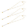 4Pcs Brass Round Ball Cable Chain Necklace Making NJEW-TAC0019-2