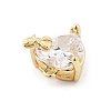 Brass Micro Pave Cubic Zirconia Pendants KK-K371-40B-G-2