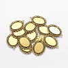 Zinc Alloy Pendant Settings for Cabochon & Rhinestone PALLOY-A15257-AG-FF-2