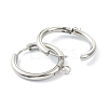 Tarnish Resistant 201 Stainless Steel Huggie Hoop Earring Findings STAS-P283-01K-P-2