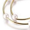 Shell Pearl Wrap Bracelets BJEW-E284-03E-2