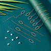 8 Pairs 4 Colors 304 Stainless Steel Ear Thread EJEW-UN0002-03-5