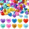 100Pcs 10 Colors Plastic Heart Lapel Pin Backs KY-YW0001-59-2