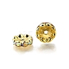 Brass Grade A Rhinestone Spacer Beads RSB160NF-02G-3