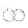 304 Stainless Steel Hoop Earrings EJEW-L215-36P-2