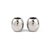 Tarnish Resistant 304 Stainless Steel European Beads STAS-E034-4-3