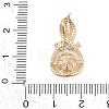 Brass Micro Pave Clear Cubic Zirconia European Dangle Charms Bails KK-Q026-14G-3