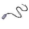 Natural Lapis Lazuli Rectangle Pendant Necklace with Nylon Cord for Women NJEW-C001-01B-01-3