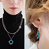 Transparent and Opaque Resin & Walnut Wood Pendants RESI-SZ0001-01-2