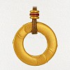 Round Shape Brass Pendants for Women NJEW-BB66393-A-3