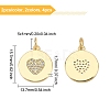 BENECREAT 4Pcs 2 Colors Eco-Friendly Brass Micro Pave Cubic Zirconia Pendants ZIRC-BC0001-04-2