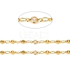 3.28 Feet Brass Handmade Beaded Chains X-CHC-I033-07G-1