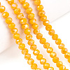 Electroplate Glass Beads Strands EGLA-A034-P6mm-B26-4