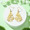 Hollow Mushroom 201 Stainless Steel Dangle Earrings EJEW-TA00389-01-2
