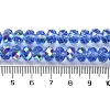 AB Color Plated Transparent Electroplate Beads Strands EGLA-H104-06G-4
