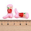 Boot Baking Paint Glass Enamel  Beads LAMP-C020-02B-4