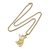 201 Stainless Steel Dog Outline Pendant Necklaces NJEW-P327-06G-4