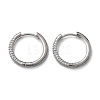 Brass Micro Pave Cubic Zirconia Huggie Hoop Earrings LS-EJEW-K083-36P-B-3