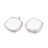 304 Stainless Steel Pendant Cabochon Settings STAS-T067-14P-2