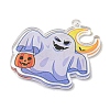 Halloween Theme Printed Acrylic Pendants OACR-P026-B06-2