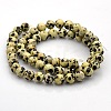 Round Natural Dalmatian Jasper Beads Strands G-N0120-23-6mm-2