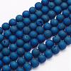 Electroplate Natural Druzy Agate Beads Strands G-G708-10mm-03-1