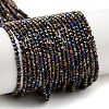 Electroplate Glass Beads Strands GLAA-H021-01A-AB02-1