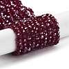 Electroplate Transparent Glass Beads Strands LS-EGLA-A035-T4mm-A02-1